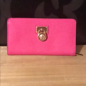 MK wallet hot pink